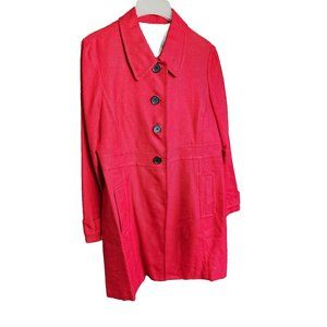 Women's Red Jacket Jones New York Women's Coat Size Large